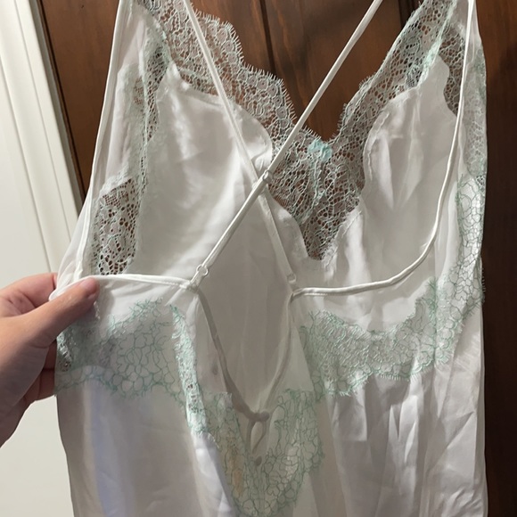 Victoria’s Secret Babydoll White Green lace lg NWT - Picture 3 of 5